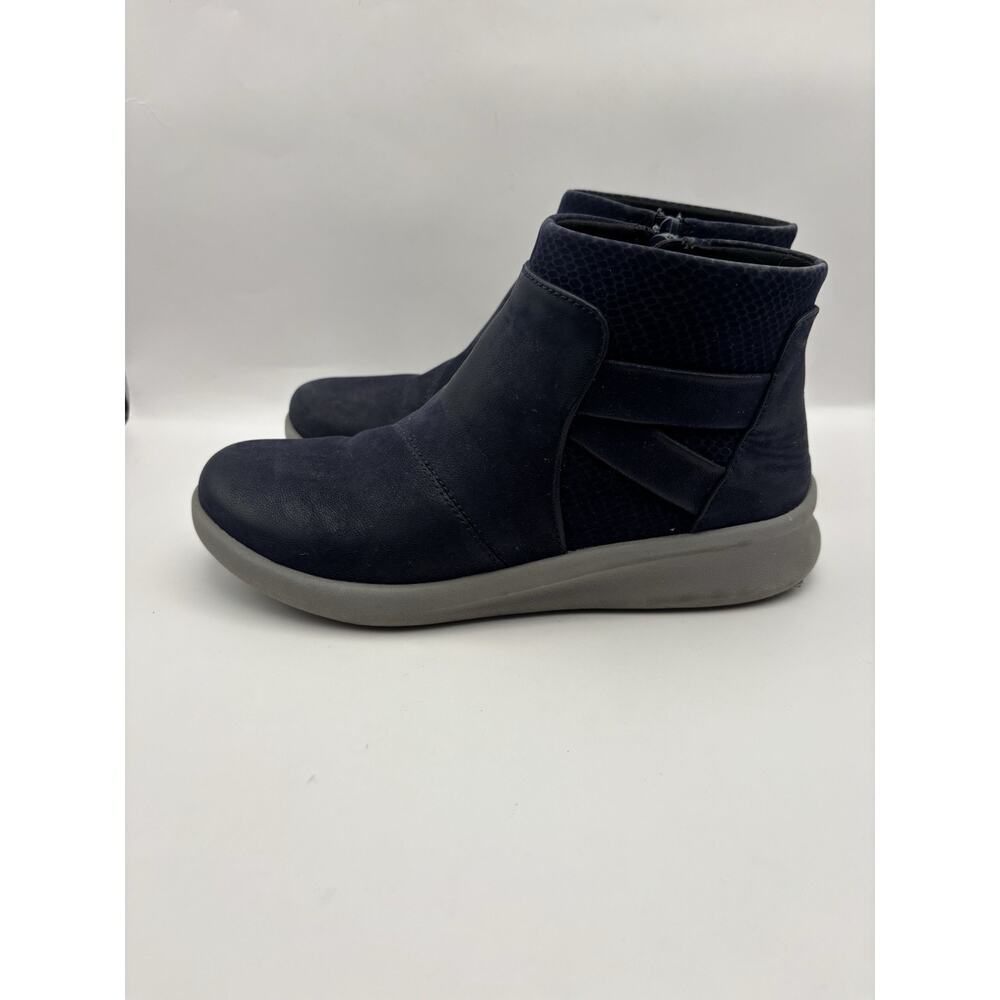 Clarks Cloudsteppers Sillian 2.0 Blue Ankle Boots Women Size 7.5 - Picture 4 of 11